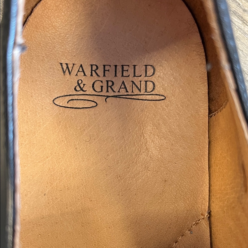 Warfield & Grand Black Leather Oxfords - Picture 2 of 6